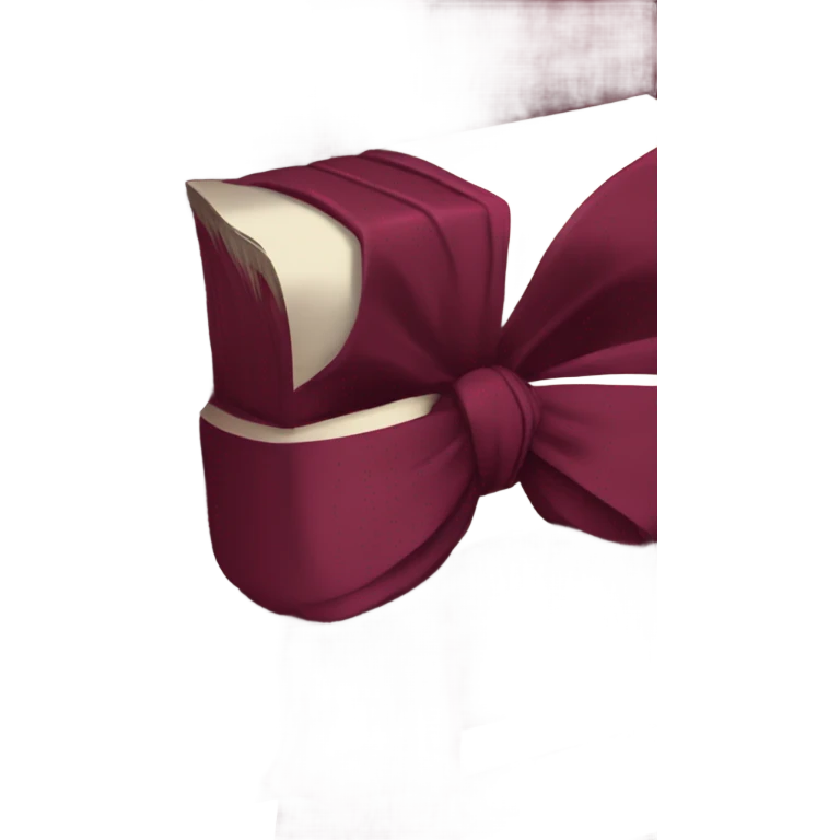 burgundy books stacked up and tied together by a burgundy bow emoji