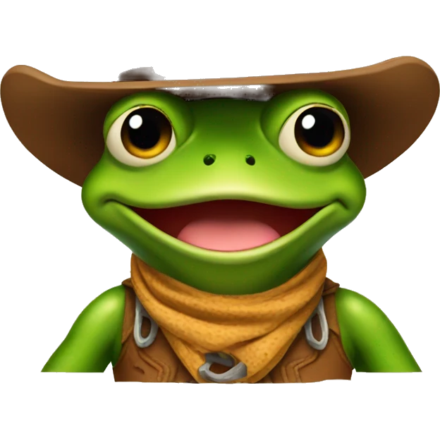 Cowboy frog emoji