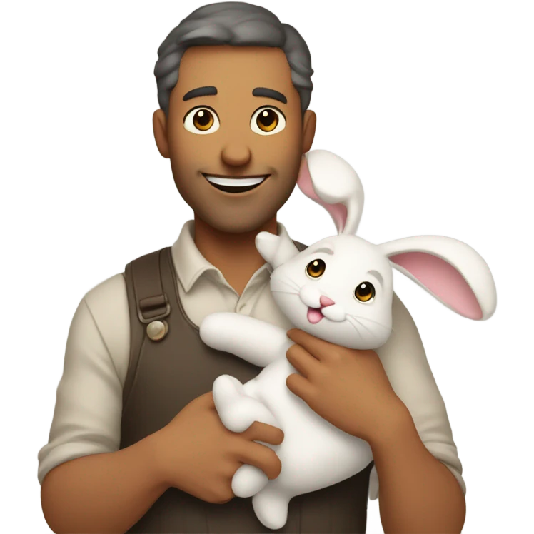 Papa and bunny emoji