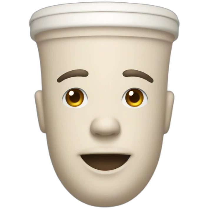toilet man head emoji