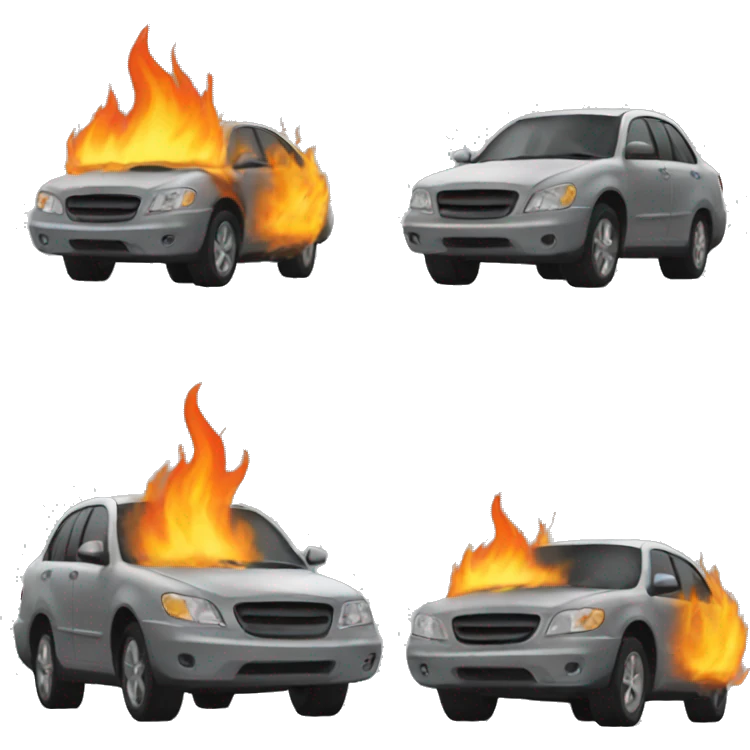 car fire emoji
