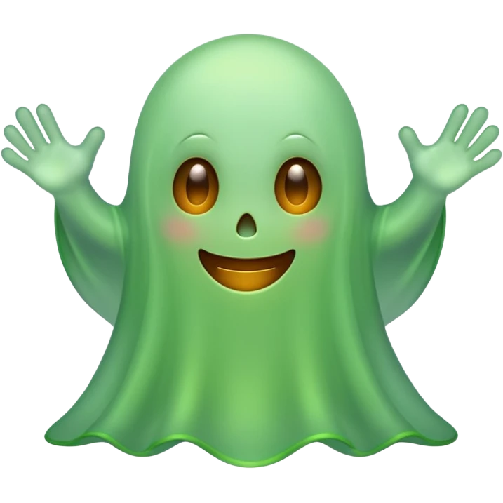 cute green ghost emoji