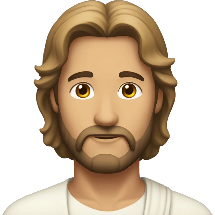 Hombre como Jesús enviando amor emoji