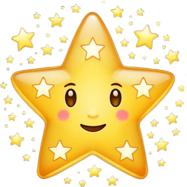 stars with no face shinning emoji