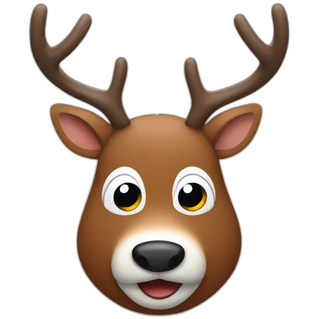 Rudolph with white snout emoji