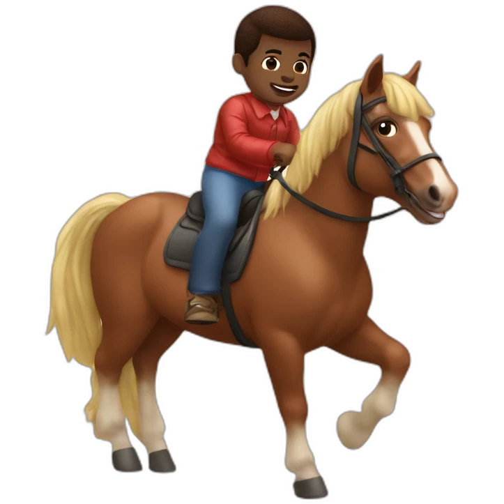 Gary Coleman riding a pony emoji