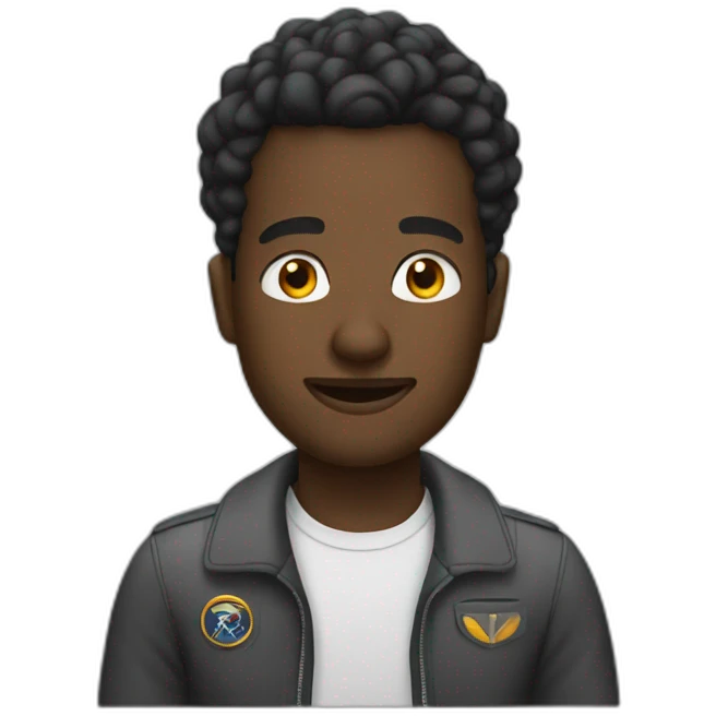 Black men in a plane emoji