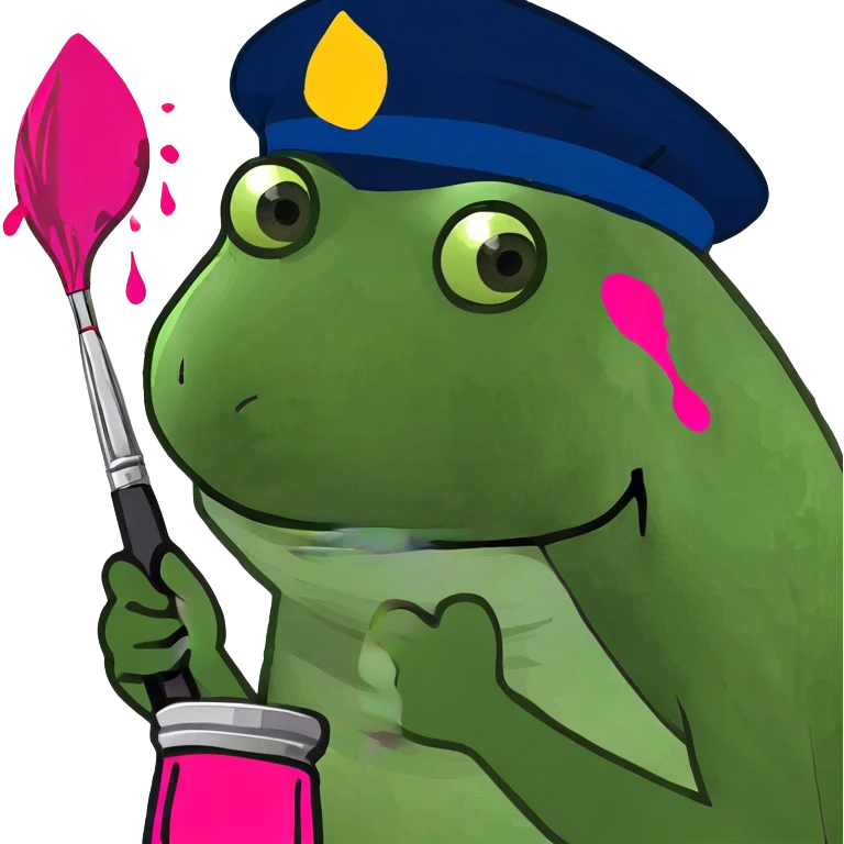 neon pink spam artist painting  emoji