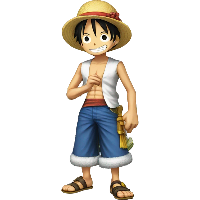 One Piece Ruffy with money emoji