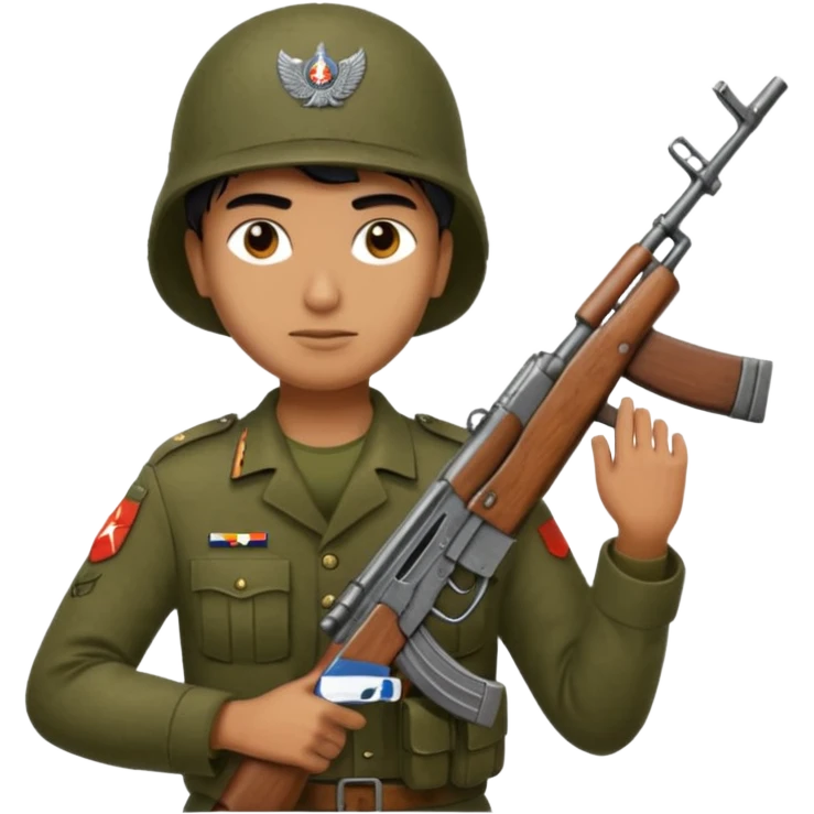 indian army ak47 gun emoji