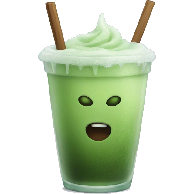 An iced matcha emoji