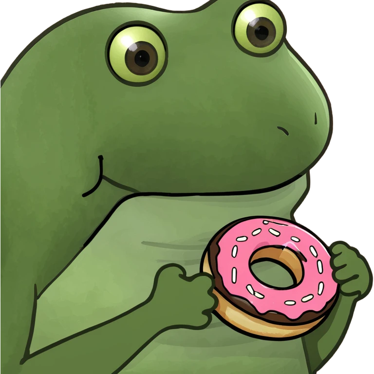 Chocolate donut emoji