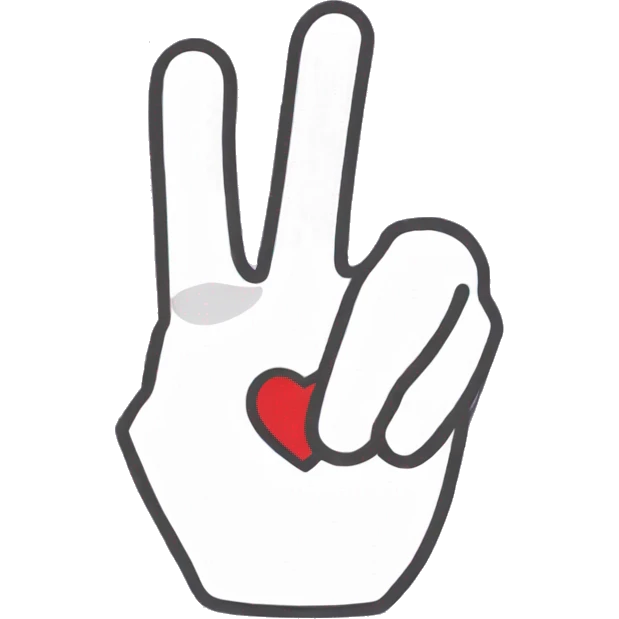 Half love hand emoji