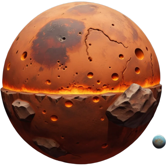 a realistic planet of phobos emoji