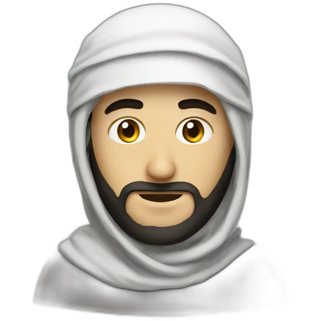 guy with faced covered with Arabic Shmagh emoji