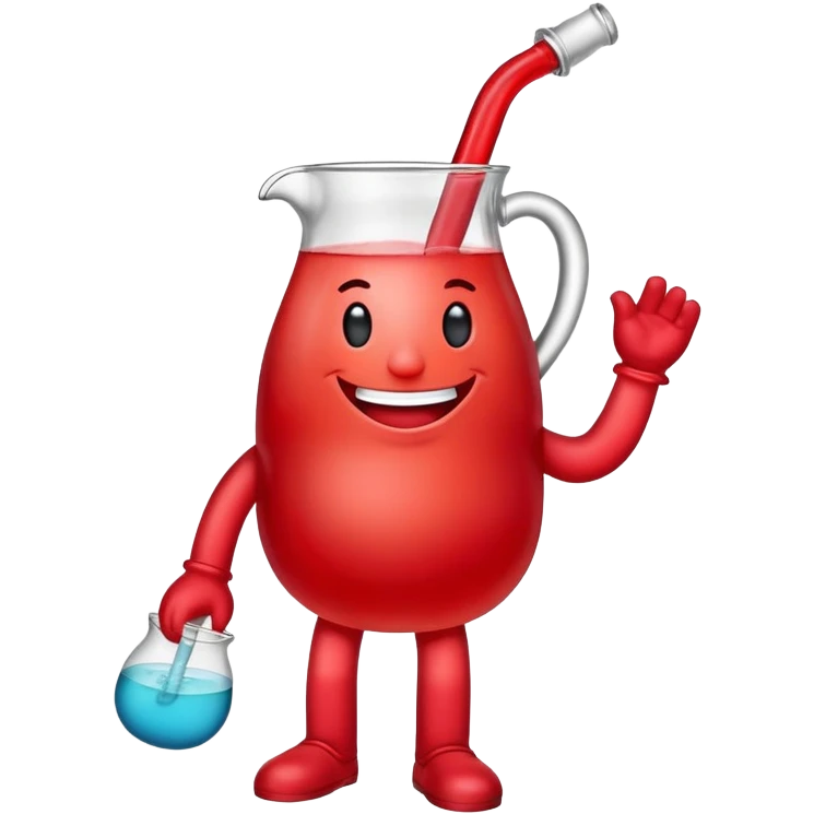 Kool-Aid Man pitcher character with legs and arms holding a bong emoji