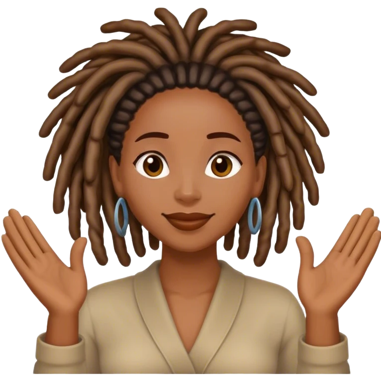 Black woman with locs applauding  emoji