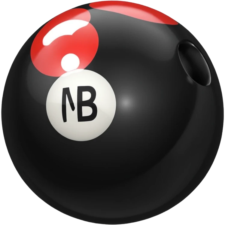 Black pull Ball with MB written on it. Nothing else no holes. emoji