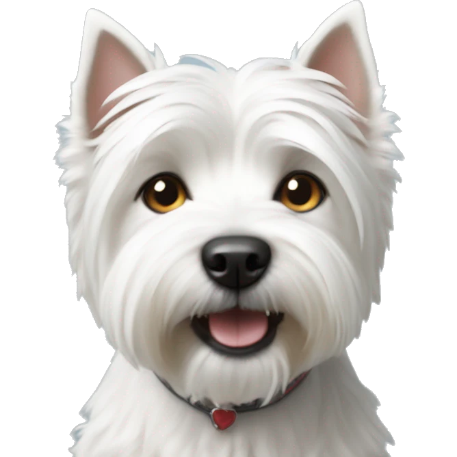 A Westie dog emoji