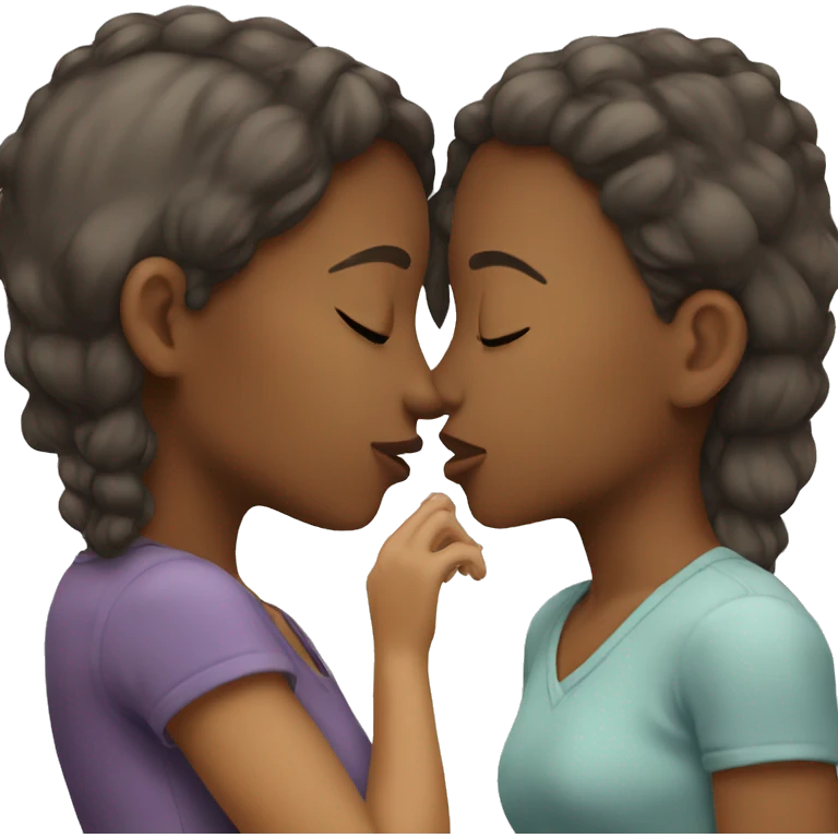 two girls kissing emoji