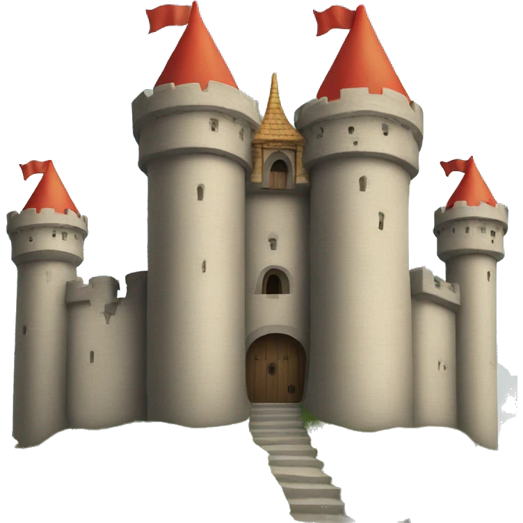 castle with clown emoji