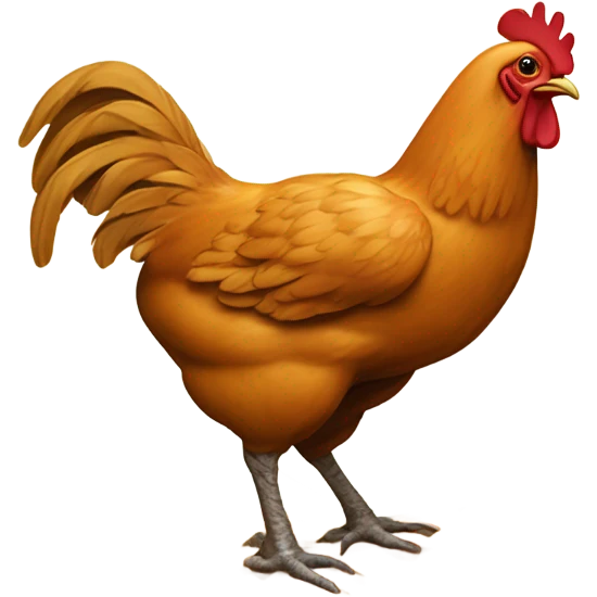 Chicken with hay emoji