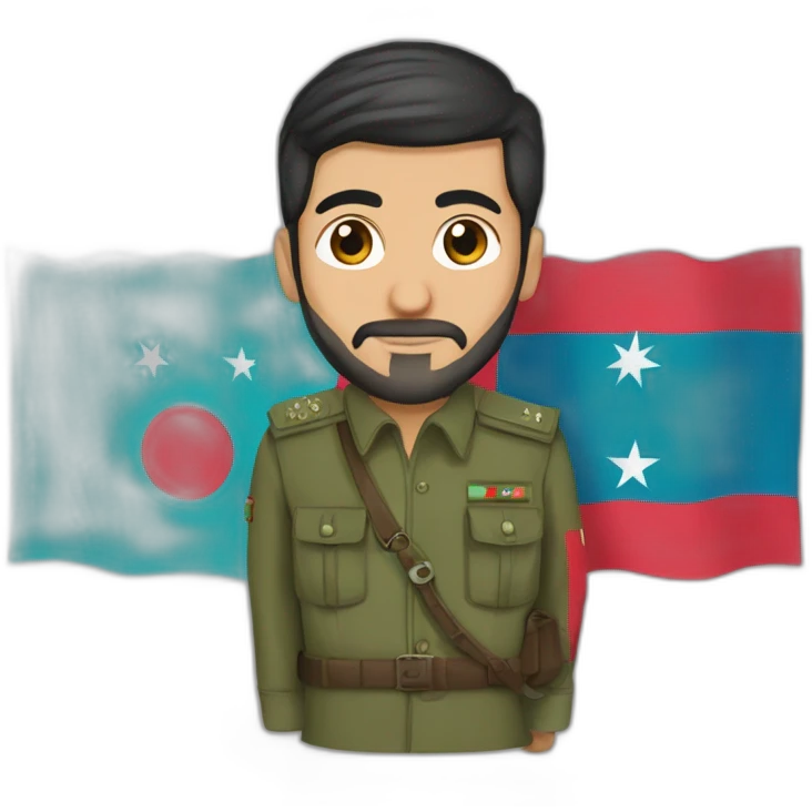Muhammed Amin Rasulzade with Azerbaijani flag emoji