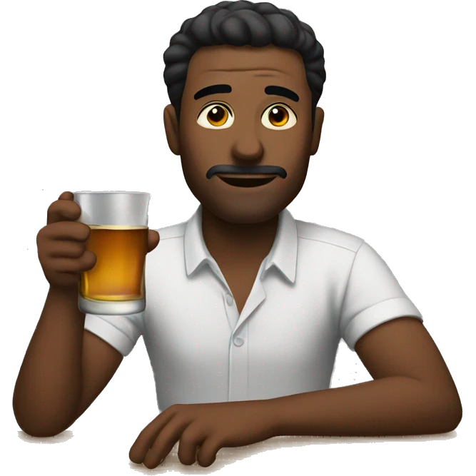 Man drinking liquor  emoji