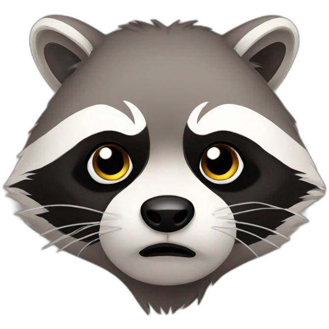 Racoon sad emoji
