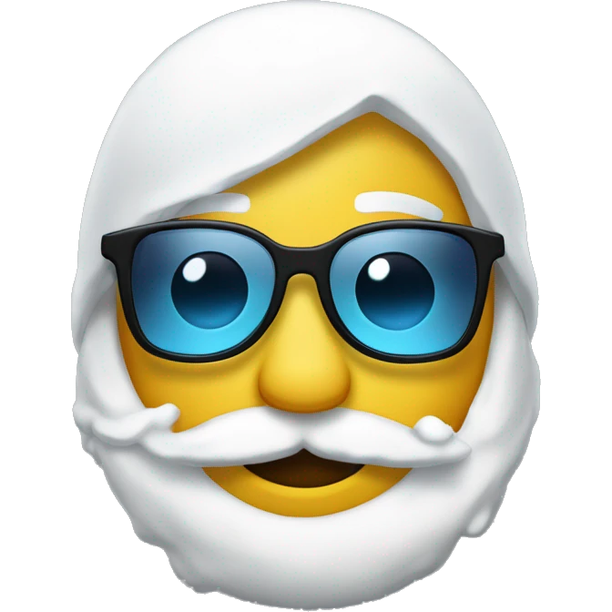 Muñeco de nieve con gafas de sol emoji