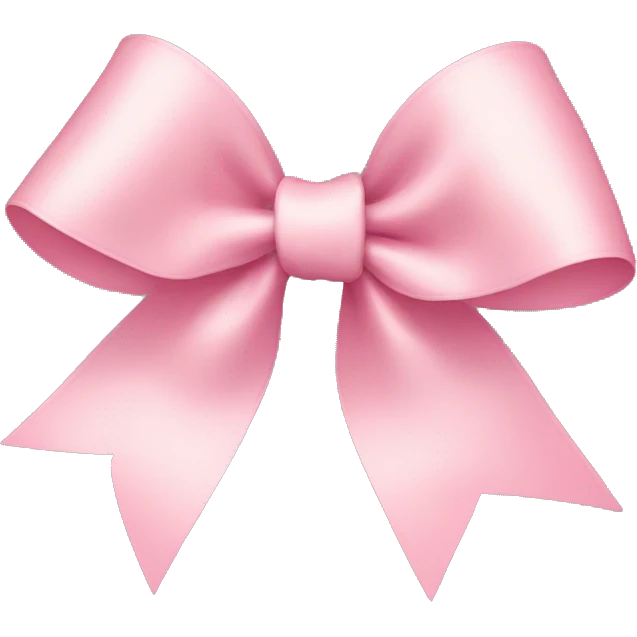 light pink ribbon bow emoji