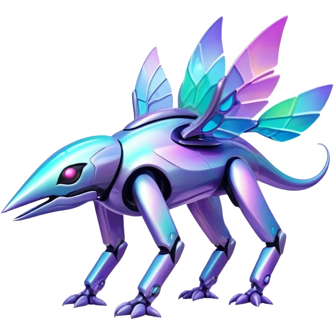Futuristic complex iridescent aesthetic-scenery-Fakémon-creature emoji