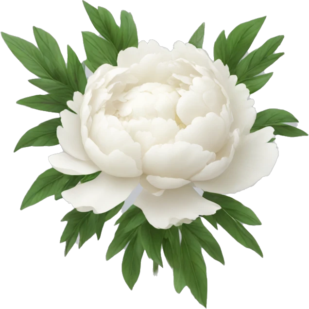 Bouquet of white peonies emoji