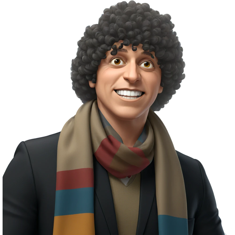 stylish boy with afro scarf emoji