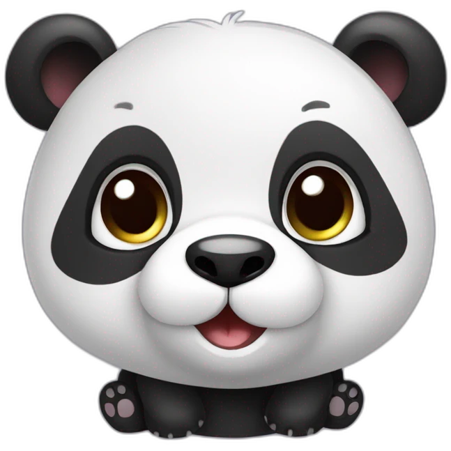 a cute little baby panda bear emoji