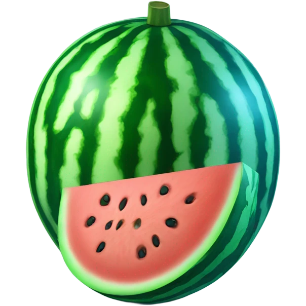 Blue watermelon emoji