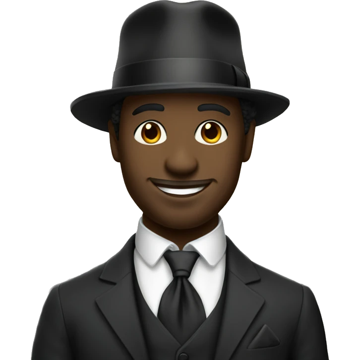 Well-dressed respectable black gentlemen in Paris  emoji