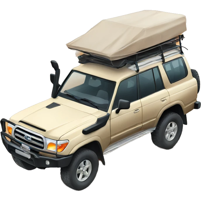 Land Cruiser in desert emoji