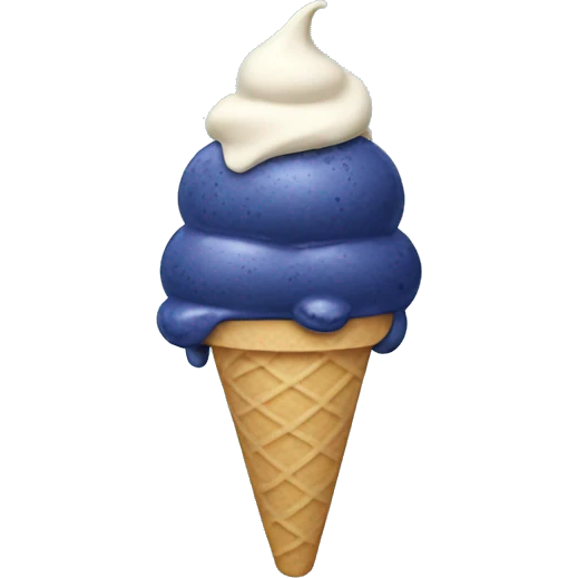 Blueberry ice cream emoji