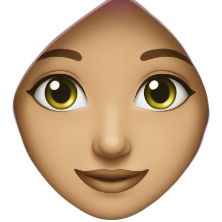 hijabi green eyes smiling emoji