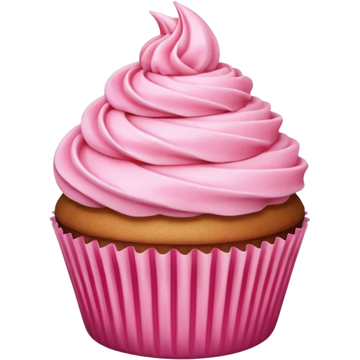 Cupcake with pink icing emoji