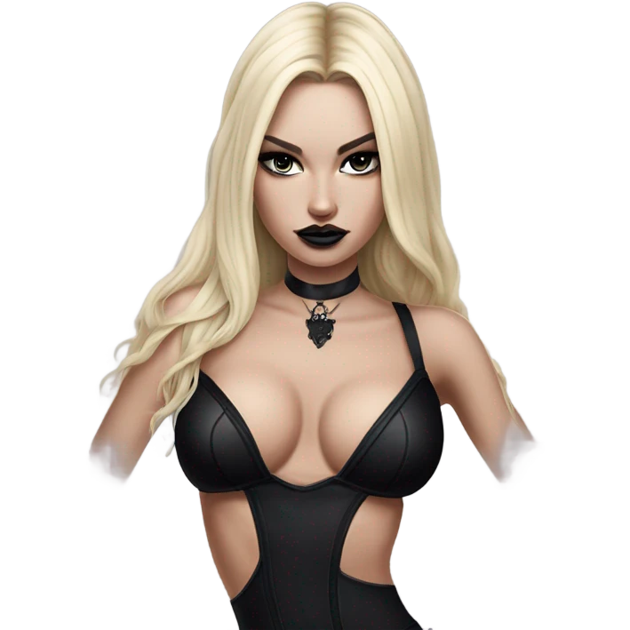hyper realistic goth blonde victoria secret model emoji