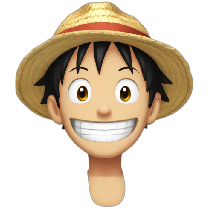 Luffy lauging emoji
