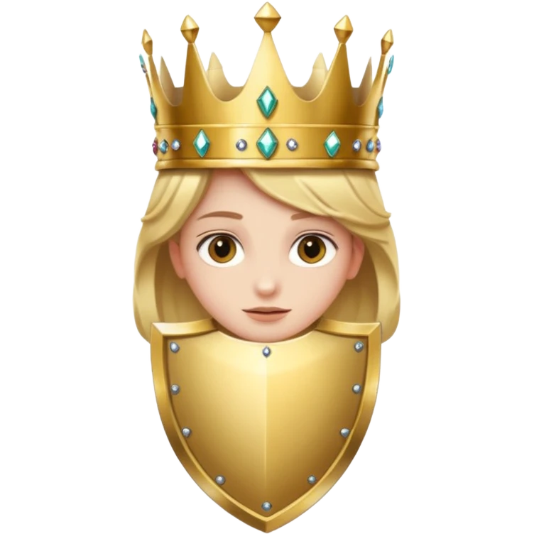 Create a Shield / Crown that represents confidence a brave and proud facial expression emoji