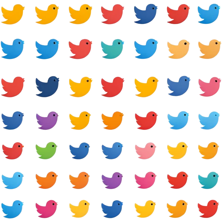 Social media icons collection with likes, shares, and comments symbols emoji