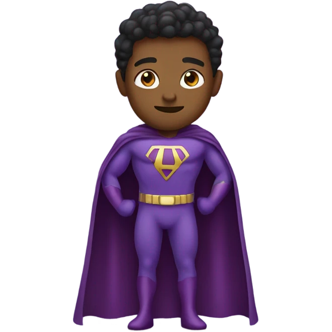 purple superhero in cape emoji