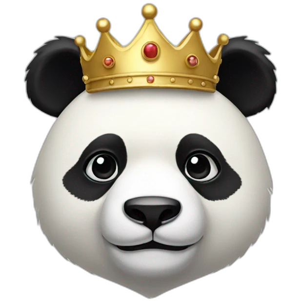 Panda with crown  emoji