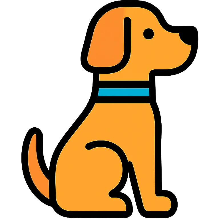 A dog emoji