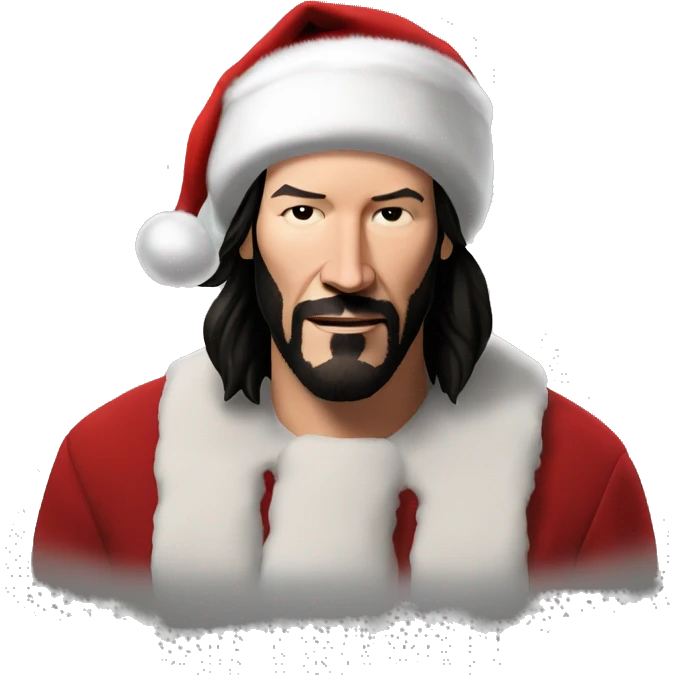 keanu reeves as santa claus emoji