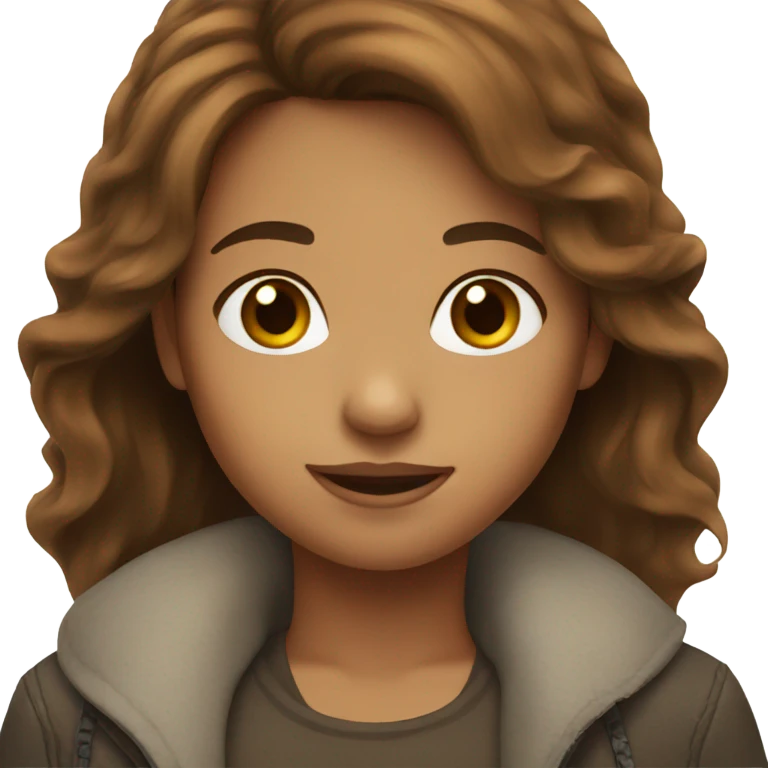 Brown hair girl  emoji